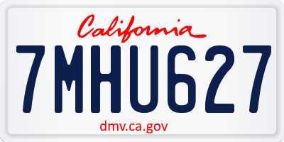 CA license plate 7MHU627