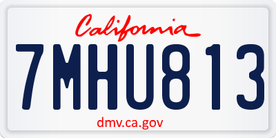 CA license plate 7MHU813