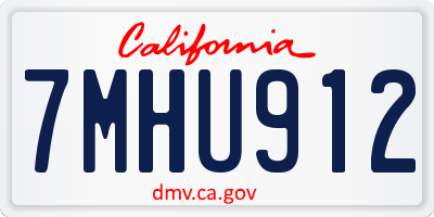 CA license plate 7MHU912