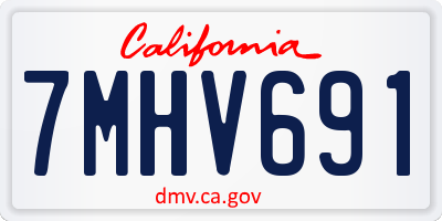 CA license plate 7MHV691