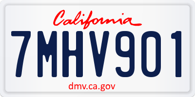 CA license plate 7MHV901