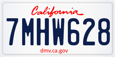 CA license plate 7MHW628