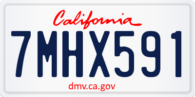 CA license plate 7MHX591