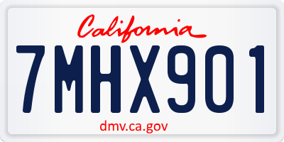 CA license plate 7MHX901