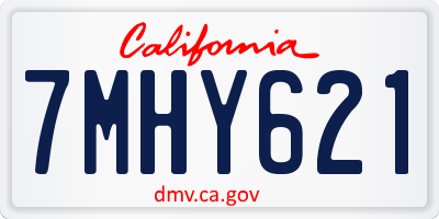 CA license plate 7MHY621