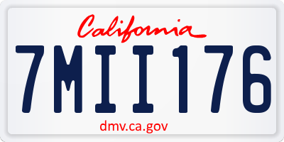 CA license plate 7MII176