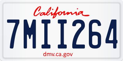 CA license plate 7MII264
