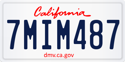 CA license plate 7MIM487