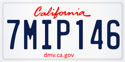 CA license plate 7MIP146