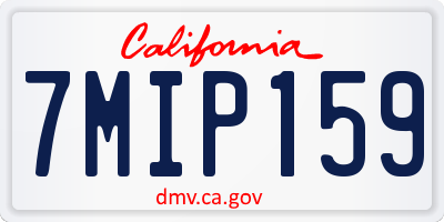 CA license plate 7MIP159