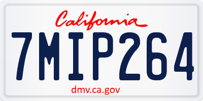 CA license plate 7MIP264