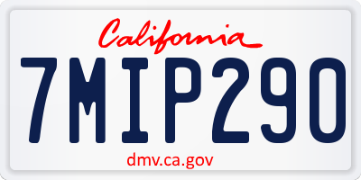 CA license plate 7MIP290