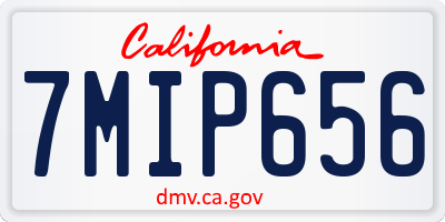 CA license plate 7MIP656