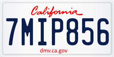 CA license plate 7MIP856