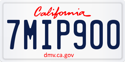 CA license plate 7MIP900