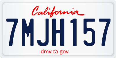 CA license plate 7MJH157