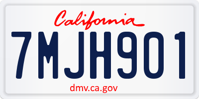 CA license plate 7MJH901
