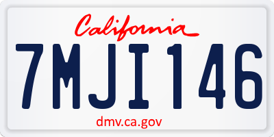 CA license plate 7MJI146