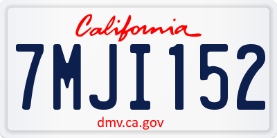 CA license plate 7MJI152