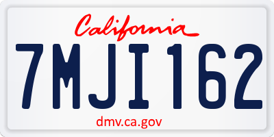 CA license plate 7MJI162
