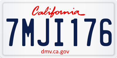 CA license plate 7MJI176