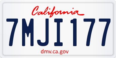 CA license plate 7MJI177