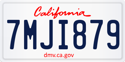 CA license plate 7MJI879