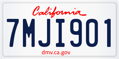 CA license plate 7MJI901