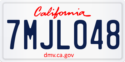 CA license plate 7MJL048