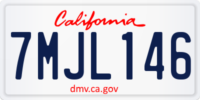 CA license plate 7MJL146