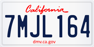 CA license plate 7MJL164