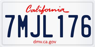 CA license plate 7MJL176