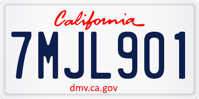 CA license plate 7MJL901