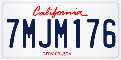 CA license plate 7MJM176