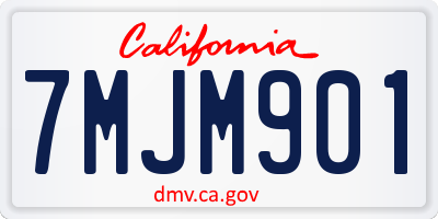 CA license plate 7MJM901