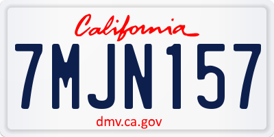 CA license plate 7MJN157