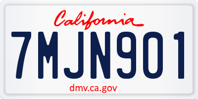 CA license plate 7MJN901