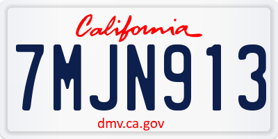 CA license plate 7MJN913