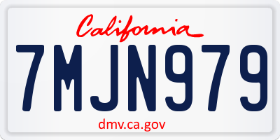 CA license plate 7MJN979