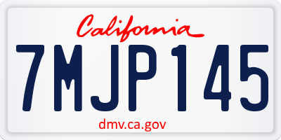 CA license plate 7MJP145