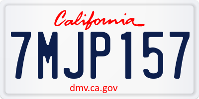 CA license plate 7MJP157