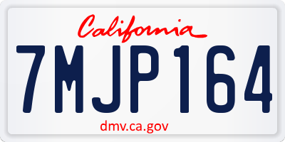 CA license plate 7MJP164