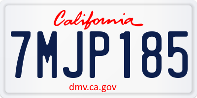 CA license plate 7MJP185