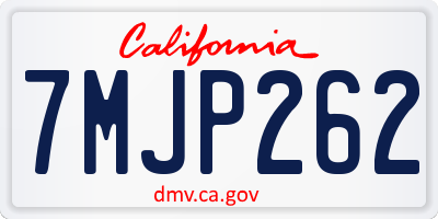 CA license plate 7MJP262