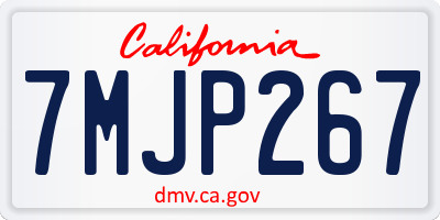 CA license plate 7MJP267