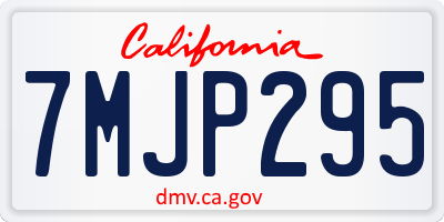 CA license plate 7MJP295