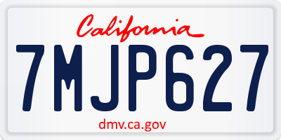 CA license plate 7MJP627