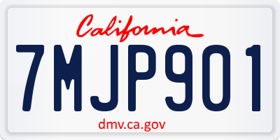 CA license plate 7MJP901