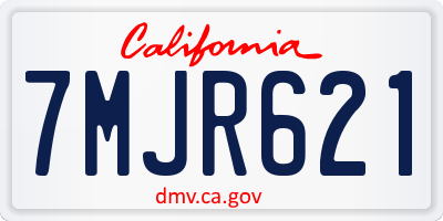CA license plate 7MJR621
