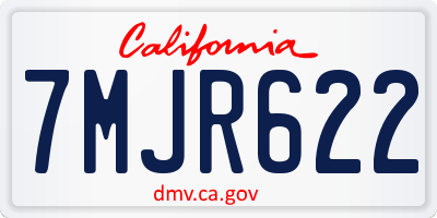 CA license plate 7MJR622